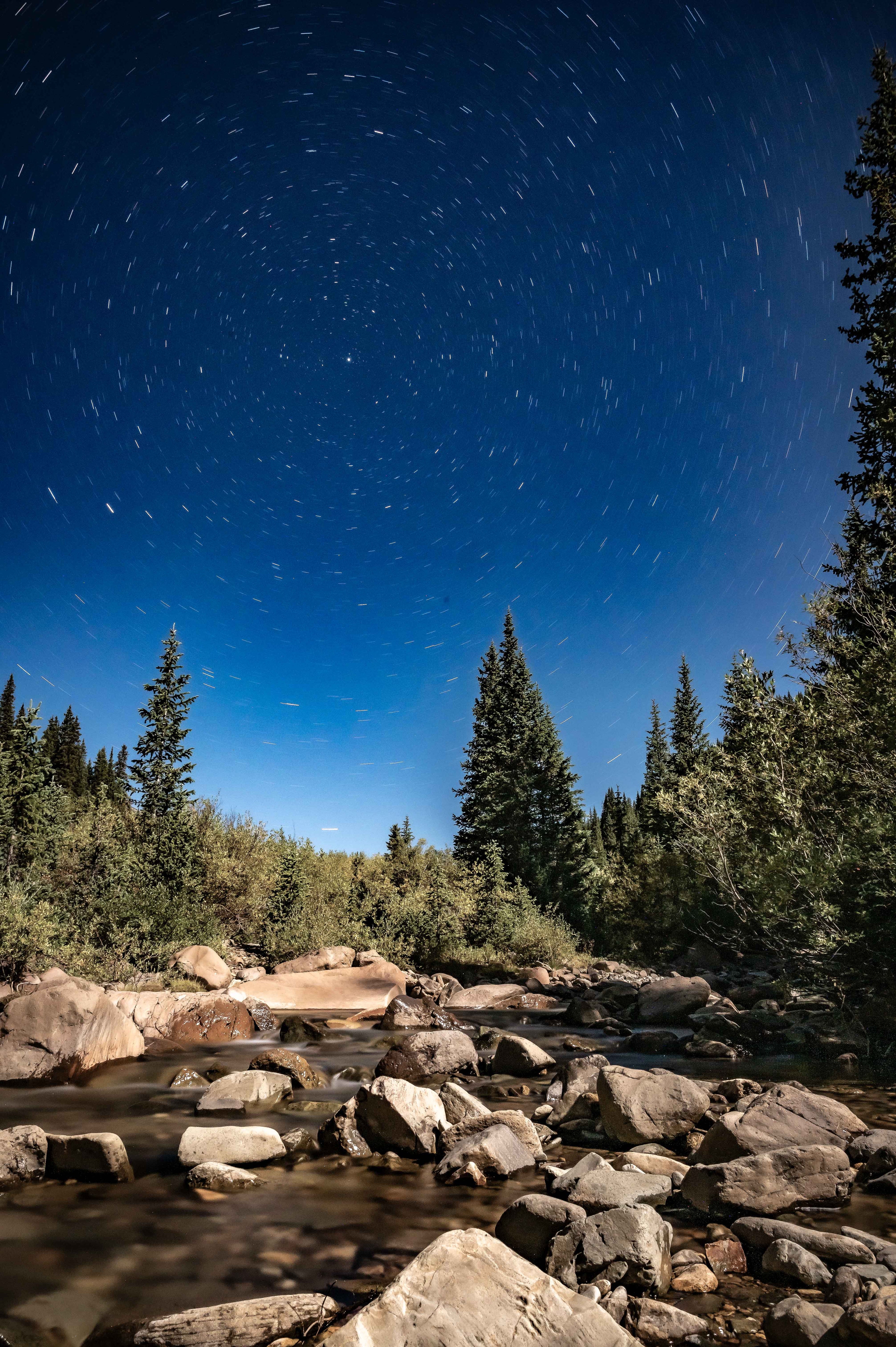 North Star Trails over Silverton Creek (Short Exposure)