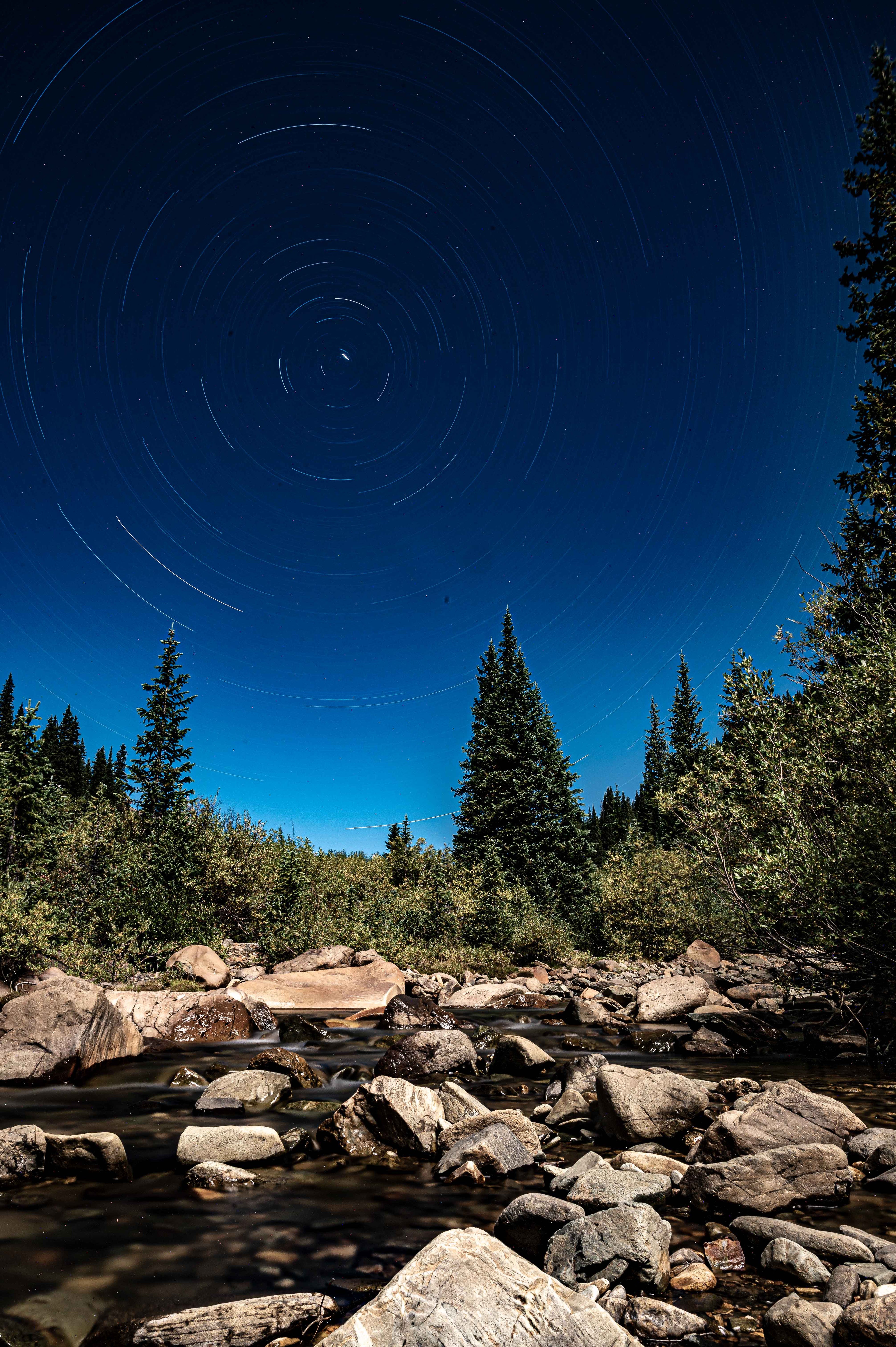 North Star Trails over Silverton Creek (Long Exposure)