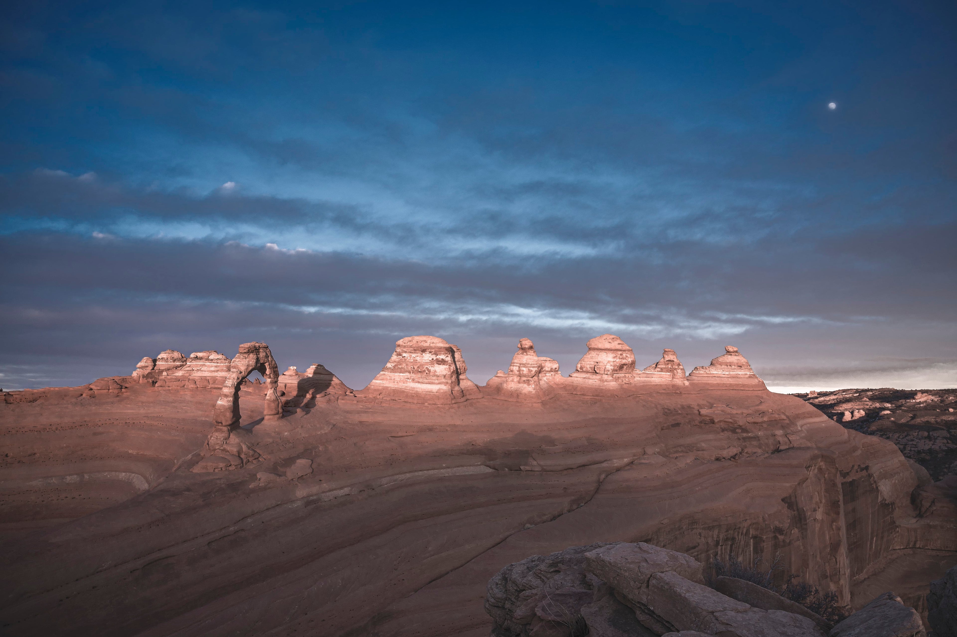 Delicate Arch with Moon